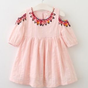 LAST ONE CLEARANCE!!! Pink Open Shoulder Dress
